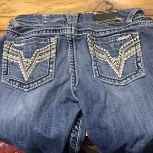 Vigoss Jeans The Chelsea Capri 27 X 21 Sz. 3 4 Low Rise Crop Stretch Jean c1 WOW